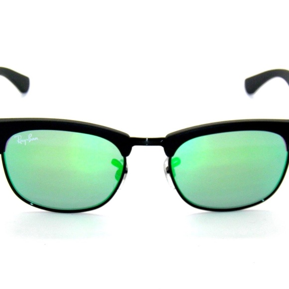 Ray Ban Kids Sunglasses RJ9050S 100S3R Matte Black Green Mirror JR 9050 - Picture 2 of 4